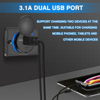 Adaptador De Poder Dual USB 12V Para Coche Barco Motocicleta RV Modificación Del Encendedor Del Coche Randpow Car Charger - details 1
