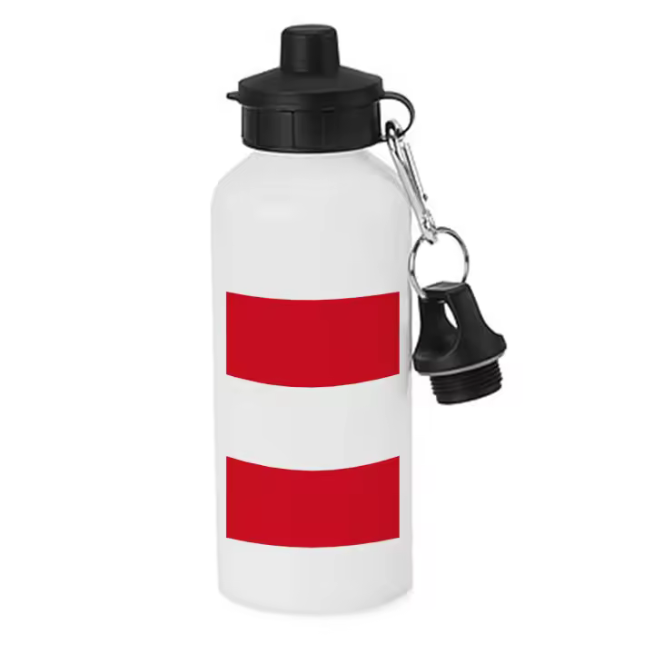MERCHANDMANIA BIDON DEPORTIVO 600 ML ACERO INOXIDABLE CON CHUPON bandera perú pais gobierno peruano america botella escolar deporte bicicleta - 1