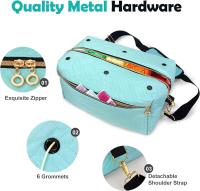 Caja de almacenamiento de herramientas de costura de tela, bolsa de almacenamiento de lana de gran capacidad, bolsa de almacenamiento portátil hecha a mano para bricolaje - details 3