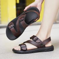 Sandalias De Verano Para Hombre Casual Deportivas PU Cuero No Eslipantes Transpirables Zapatos Romanos Playa Zapatos Del Jardín - details 15