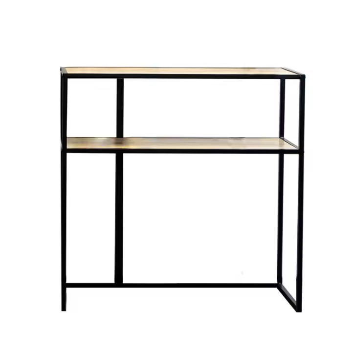 Consola MOA Vinthera 2 estantes metal negro 77x78x27 cm - 1