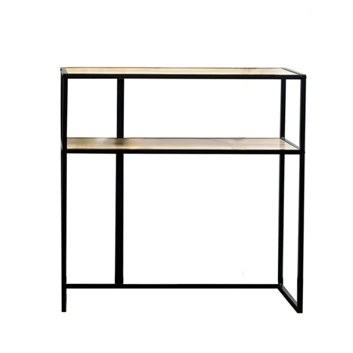 Consola MOA Vinthera 2 estantes metal negro 77x78x27 cm - 1