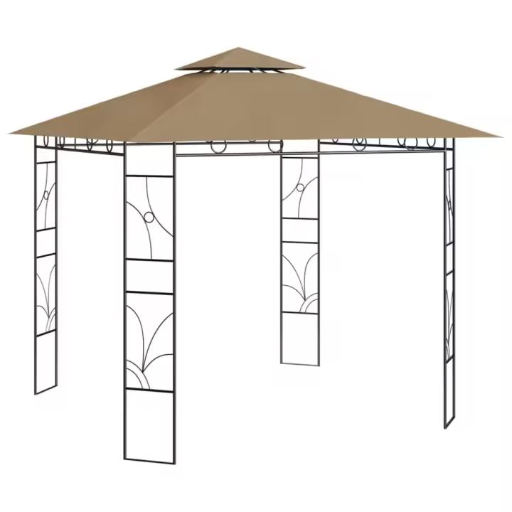 vidaXL Cenador 3x3x2,7 m 160 g/m² Parasol Pérgola Jardín Patio Toldo Color Crema,  Antracita,  Taupé y mas - 1