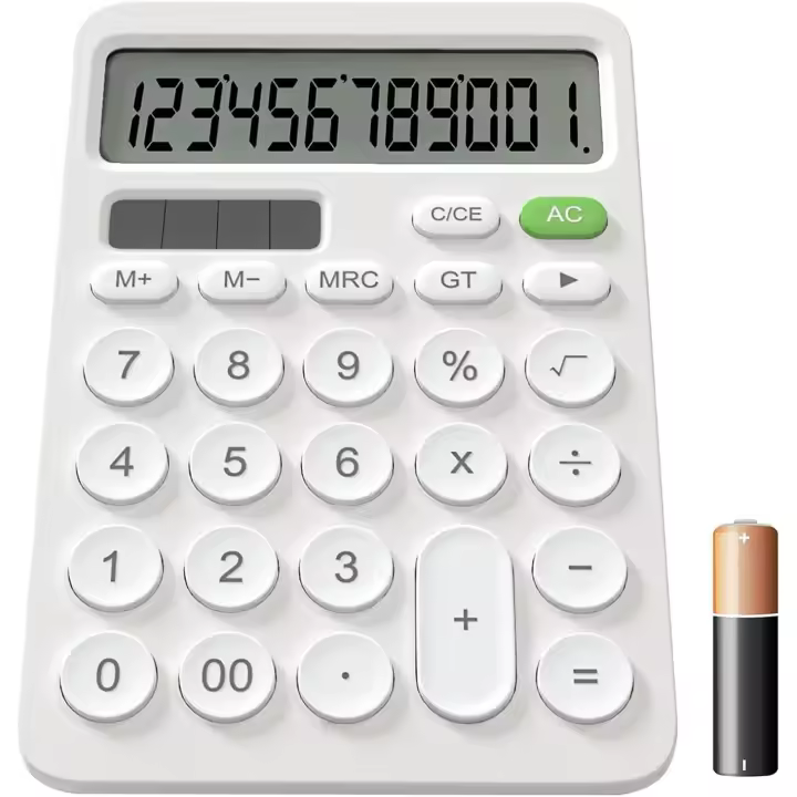Calculadoras de 12 dígitos con pantalla LCD y botón sensible, la calculadora de escritorio con doble energía solar - 1