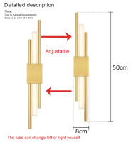 Lámpara De Pared LED Moderna Y Creativa Para Dormitorio Y Sala De Estar Iluminación Minimalista Para Sofa Y TV Fuente De Luz Metálica Dorada Y Negra - details 0