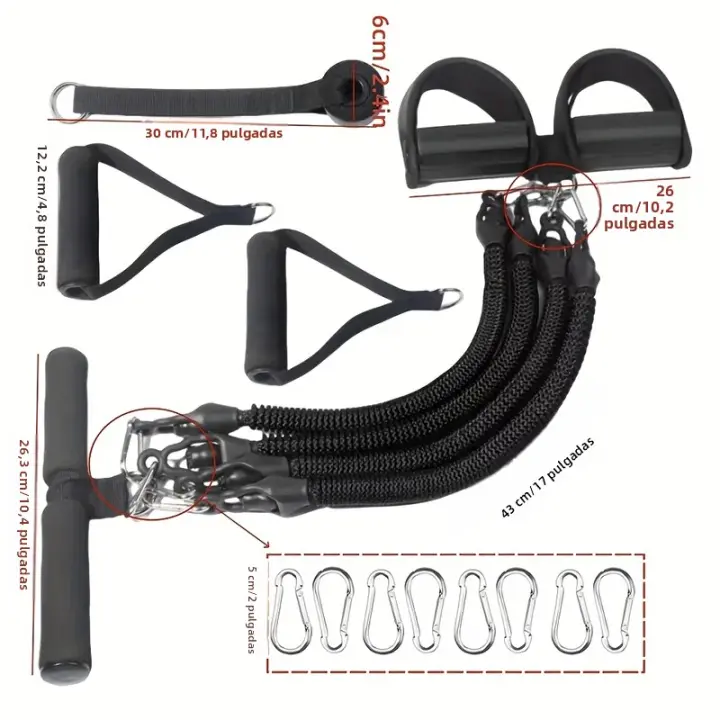 1 Pieza De Auxiliar Para Sit-ups Ropa Elástica De Tensión Multiusos Equipo De Fitness Para Entrenamiento De Piernas Y Abdomen - 1