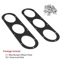 2pcs Diffusor De Parachoques Trasero Universal Para Coche Panel De División De Aire BX100863 Material De Aluminio Accesorios De Automóvil - details 1