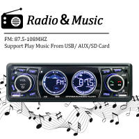 SINOVCLE Radio De Coche 1din Audio Bluetooth Estéreo MP3 Player Receptor FM 60Wx4 Soporta Carga De Teléfono AUX/USB/TF Card Kit De Panel Superior - details 1