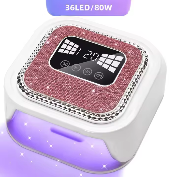 Secador De Uñas LED 80W Con 36 LEDs Lámpara De Secado De Polvo De Gel Para Salón Profesional Con 4 Configuraciones De Tiempo Y Sensor Automático - 1