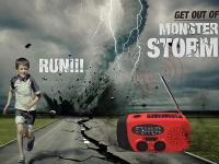 Linterna LED De Alta Potencia Con Radio AM/FM/NOAA Y Cargador USB De Radio De Mano Y Dinamo Para Supervivencia En Emergencias - details 6