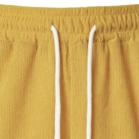 Nuevos Pantalones Cortos De Corduroy Para Hombre Verano Color Sólido Con Cordones Estilo Casual Cierre De Cordón Talla Media - details 69