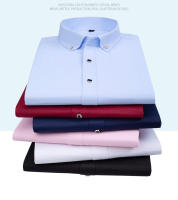 Camisa De Encaje Para Hombre De Alta Calidad No Planchable Manga Corta Nuevo Ropa Sólida Negocios Camisas Blancas Azules Marinas Negras Rojas Para Oficina Y Viajes - details 2