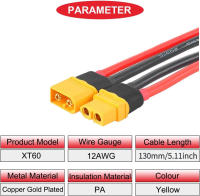 Conectores XT90 Macho Y Hembra Con Cable De Silicona De 12AWG 130mm Para Baterías RC Lipo Drone FPV Cable De Conector De Arranque Frío - details 2