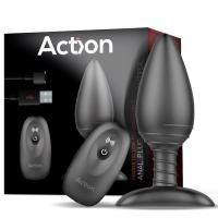 ACTION ASHER PLUG ANAL CON CONTROL REMOTO USB MAGNÉTICO COLOR NEGRO JUGUETES SEXUALES - details 0