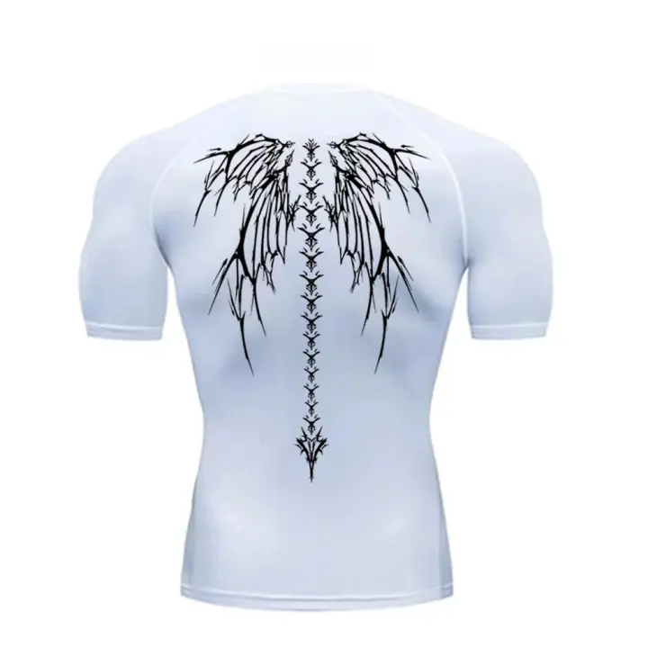 Camiseta De Compresión Para Hombre Y2K Rash Guard Quick Dry Fitness Running Gym Sport Rashgard Verano SPF50+ Polyester O-Neck - 1