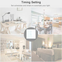 Interruptor De Pared Inteligente Wifi Tuya 1/2/3 Gang EU Con Control Remoto RF433 Compatible Con Alexa Y Google Home - details 7