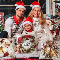 4pcs Fundas Para Cojines Navideñas 45x45cm Escena De Navidad Para Sofá Y Sala De Estar Regalos De Año Nuevo 2025 Material De Lino Y Algodón - details 6