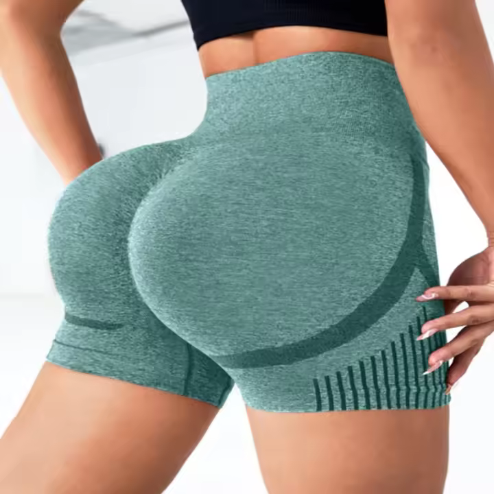 Leggings De Yoga Para Mujer Cintura Alta Sin Costuras Secado Rápido Deporte Libre Shorts De Deporte Con Bolsillos En La Cintura - 1