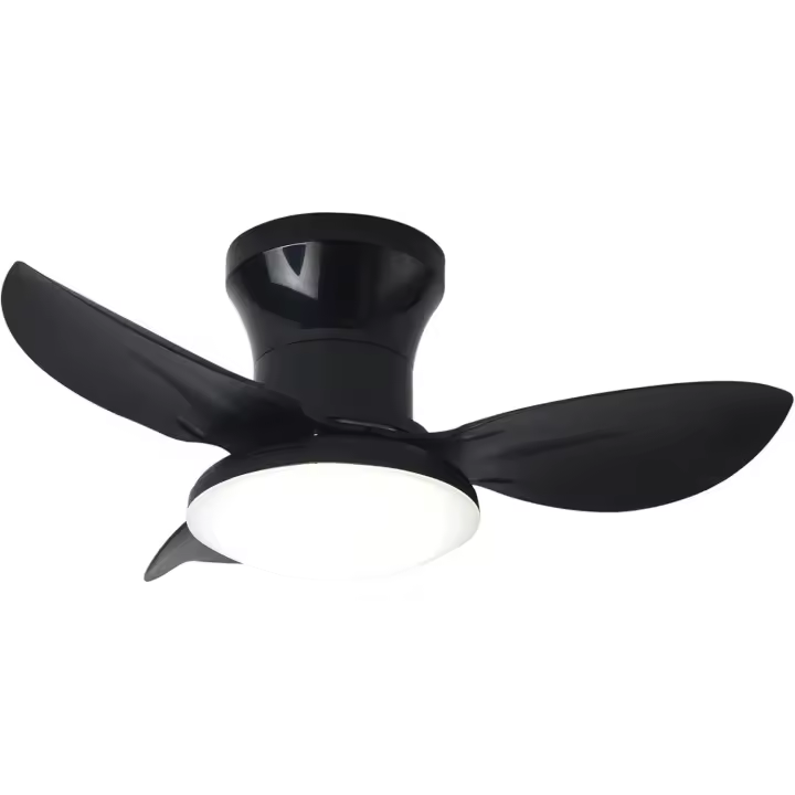 Ventilador de techo silencioso con luz LED, motor de CC, gran volumen de aire de 32 pulgadas, control remoto para cocina, dormitorio, comedor, patio - 1