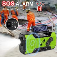 Radio portátil Power Bank Radio meteorológica de emergencia con NOAA/AM/FM USB/solar/manivela de carga alarma SOS y linterna - details 1