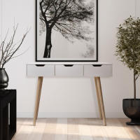 The Secret Home - Consola para Entrada de Casa - Mesa Recibidor en Madera de Roble y MDF - Almacenaje para Recibidor, Salón - details 1