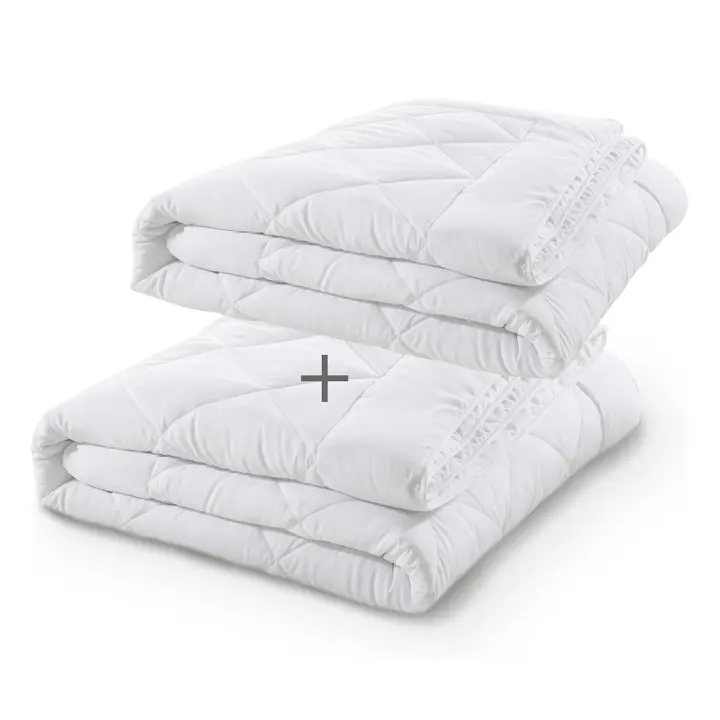 HOMESOL - Edredón de Fibra Duo 4 Estaciones Antiácaros 125 + 250 gr - Relleno Nórdico- Hipoalergénico, Suave, Transpirable - 1