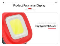 Linterna De Emergencia COB LED Portátil Con 4 Modos De Iluminación 2400mAh Recargable Impermeable Para Exteriores Lámpara De Camping Con Magnético - details 5