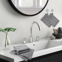 Manoplas de Baño Guantes para Lavarse, Juego de 8 Guantes de Baño de 15 x 20 cm, Manoplas de Baño con Cordón, Microfibra Premium, Ternura - details 4