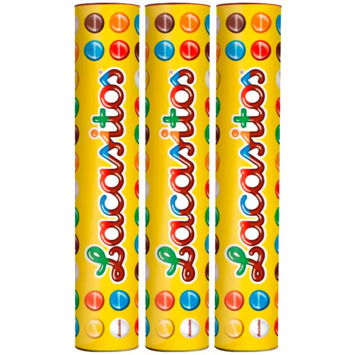 Lacasitos pack 1,5 kg :3x semitubo grageas chocolate con leche 500g - 1
