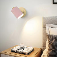Lámpara De Pared Nórdica GU10 Madera 6 Colores Con Interruptor De Cremallera EU/UL Para Dormitorio Sala De Estar Pasillo Decoración Luz LED Contemporánea Sin Bombillas Incluidas - details 11