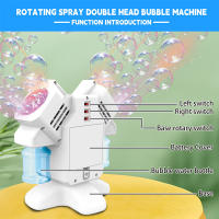 Máquina De Burbujas Giratoria Con Luz Juguete Para Niños Regalo Para Fiestas Y Bodas Exterior No Requiere Batería Ni Agua - details 4