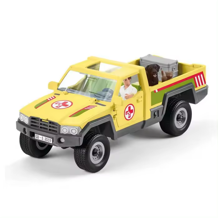 Set de Visita Veterinaria a la Granja Schleich con Camioneta, Veterinario y Figuras de Animales - Edades recomendadas de 5-7 años - Certificado CE - 1
