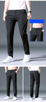 Pantalones Casuales Para Hombre De Seda Helada Verano Carga Rápida Delgados Estirables Estilo Recto Slim Fit Pantalones Completo Tipo De Cierre: Cremallera - details 10