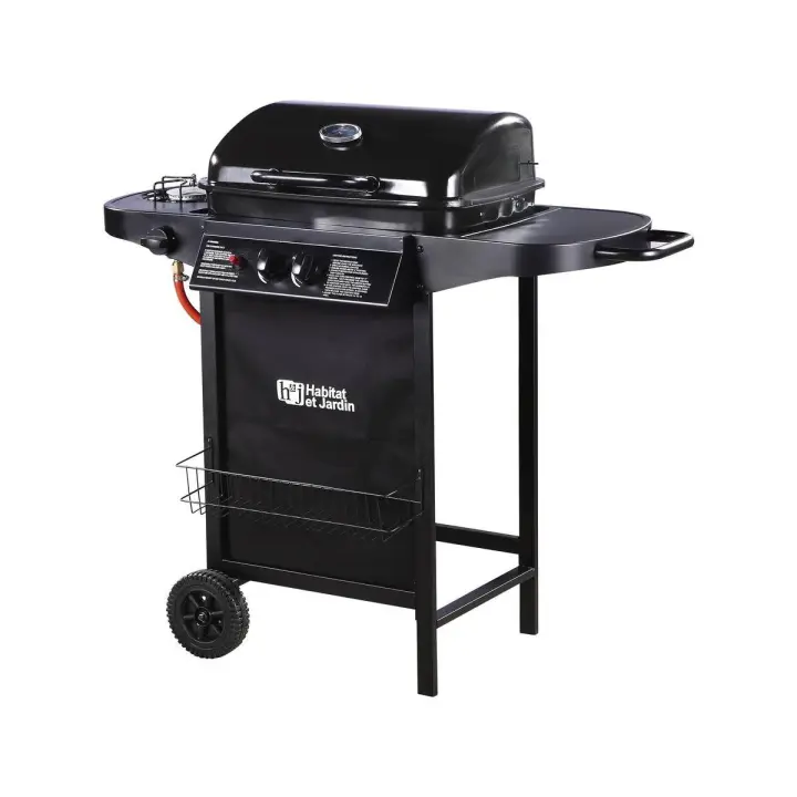 Babarcoa a gas "Party 3" - 3 quemadores (1 lateral) -  5,8kW - Negro - 1