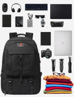 Mochila De Viaje Grande 50L 80L Para Hombre Con Compartimento Para Zapatos Separado Bolsa De Negocios Impermeable Deportes Al Aire Libre Negro Mochilas De Almacenamiento - details 7