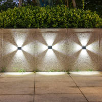 Lámpara Solar Exterior 10LED Impermeable De Cuatro Hojas De Cloaca Control De Luz Para Valla Jardín Calle Balcón 2 Pack - details 1