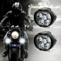 Faros De Motocicleta 6 LED Alta Luminosidad Impermeables Para Scooter Lámpara Auxiliar De Trabajo Con Interruptor Bombilla De Niebla - details 1