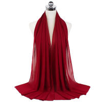 Nueva Elegante Bufanda De Mujer 2023 Modesta En Chiffón Sólido Tamaño Grande Abrazadora Para Cabeza Y Cuello Protección Solar Estilo Fashion - details 58