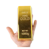 Peso De Papel De Oro Falso Barra De Plástico Decoración Para El Hogar Simulación De Cobre Y Plata Sin Valor Monetario - details 0