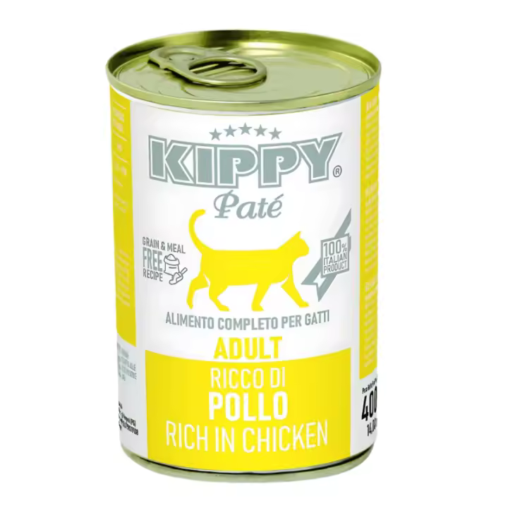 Kippy Paté de Pollo para Gatos Adultos – Lata 400 g de Alimento Húmedo Completo - 1