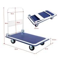 DASCK Carro de Carga Plegable de Acero Reforzado con Capacidad de 150 kg – Plataforma Antideslizante, Ruedas de Goma - details 0