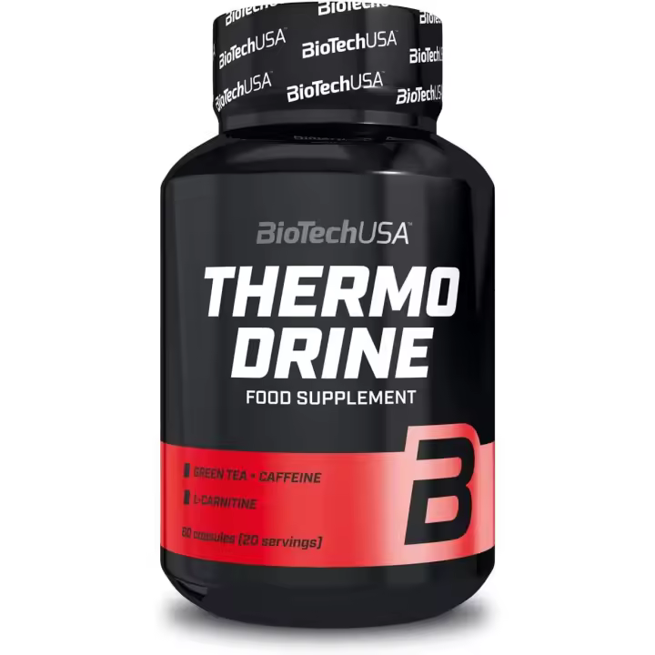BioTechUSA Thermo Drine, Cápsulas de suplemento dietético con cafeína, L-carnitina, cromo y extractos vegetales, 60 cápsulas - 1