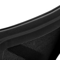 Silla de oficina ergonómica giratoria de malla con mecanismo de inclinación, apoyo lumbar y apoyabrazos ajustables, capacidad de carga de 120 kg, en negro - details 5
