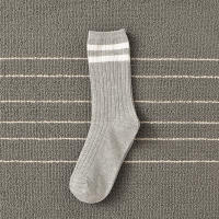 Calcetines De Algodón Para Mujer Estilo Retro Coreano Japonés Clásicos Con Rayas De College Street Calcetines Largos De Media Caña Regalo Para Niñas - details 3