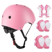 Juego de casco y protectores para niños de 3 A 10 años, de Bicicleta Cascos, Cascos de patineta para niños y niños, juego de rodilleras, coderas y muñequeras, para Cycling, sobre patinetas - details 0