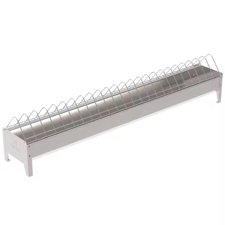 Comedero Corral para Gallinas. Sin patas 120 cm  120x20x24,5 cm - 1