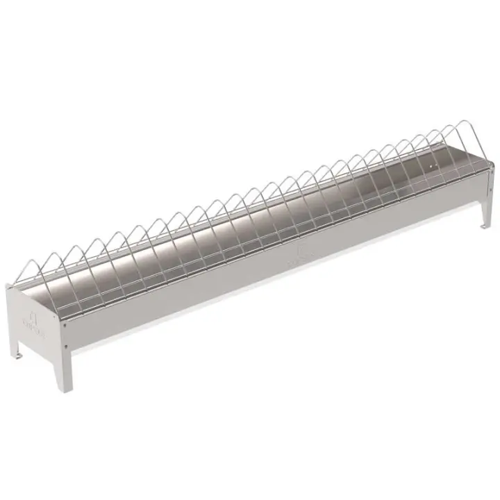Comedero Corral para Gallinas. Sin patas 120 cm  120x20x24,5 cm - 1