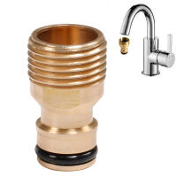 Conector De Jardín De Latón 1/2'' Fitting Rápido Para Grifo Adaptador De Agua Para Pistola De Jardín Unidad De Venta Individual - details 0