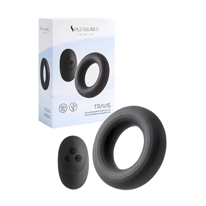 SPLEASURES ANILLO PENE CONTROL A DISTANCIA COLOR NEGRO - 1
