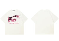 Camiseta De Algodón Para Hombre 2024 Estilo Callejero Con Letras Borrosas Twisted Camiseta Blanca Casual Unisex Moda Primavera Verano - details 3
